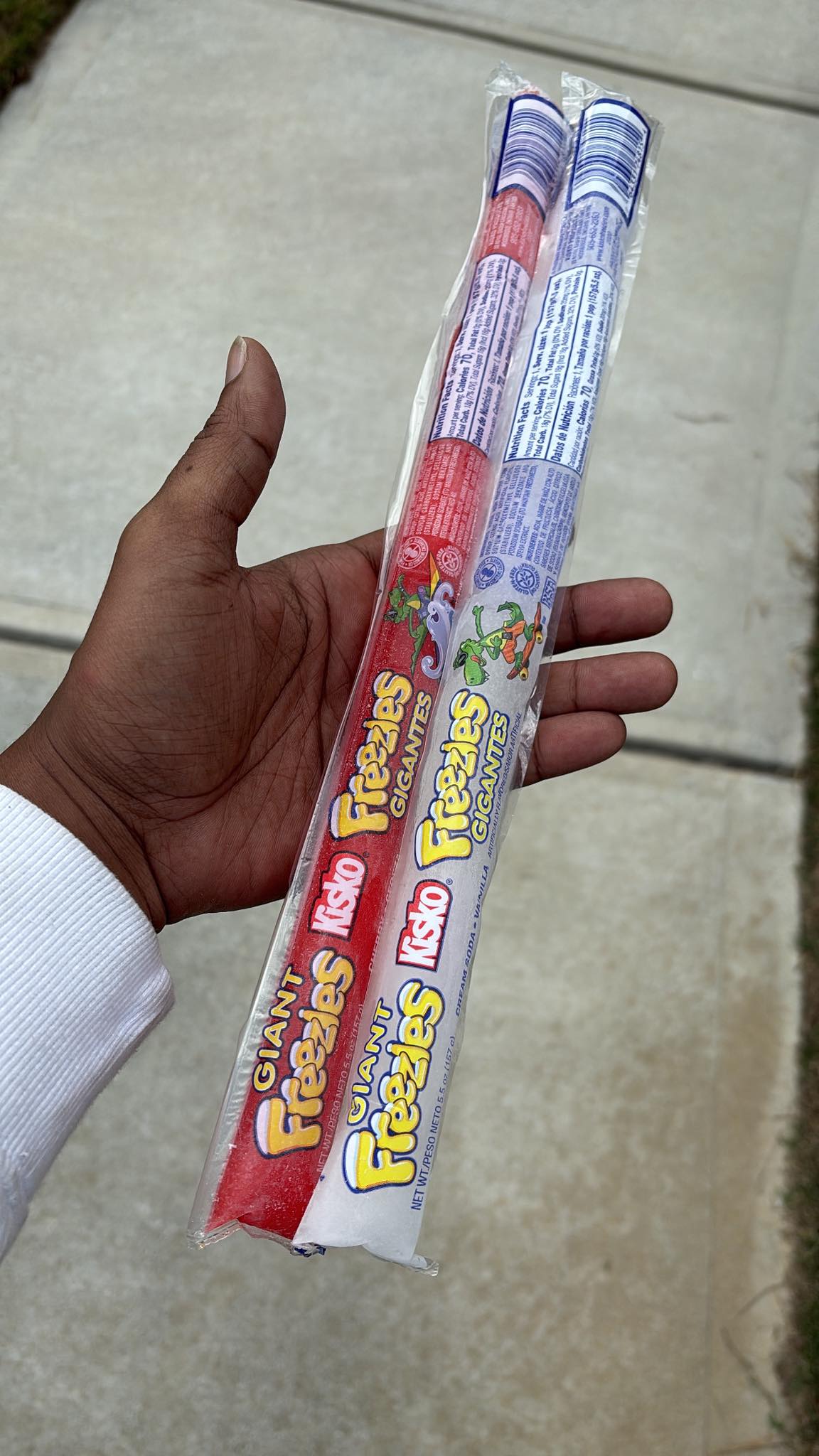 Kisko Giant Freezies 6 Assorted Flavors 5.5 oz